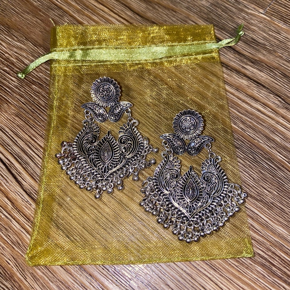 Intricate Silver Earrings